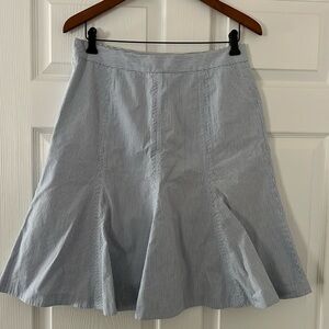 Brooks Brothers blue and white pinstripe skirt